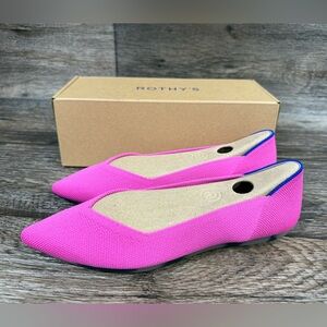Rothy's Pointy Toe Flat DRAGON FRUIT NEW SZ 6.5